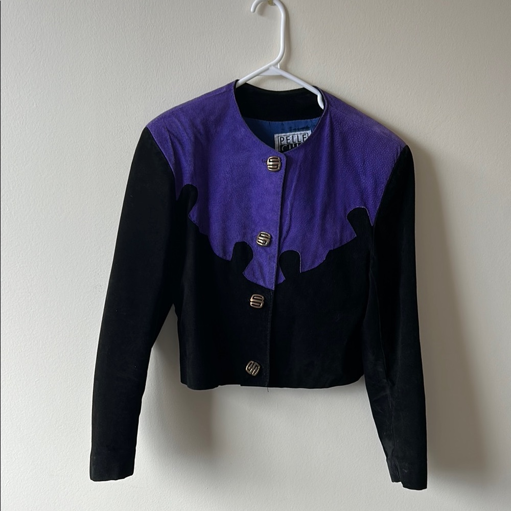 Vintage Purple and Black Women's Suit